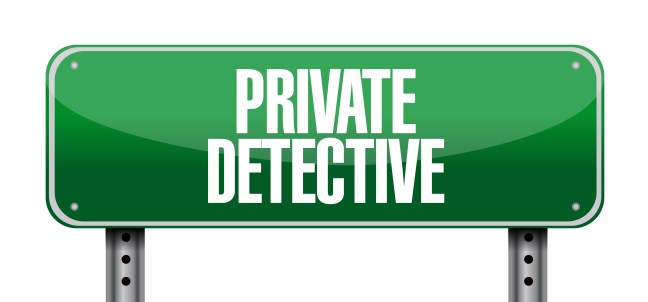 private detective road sign concept