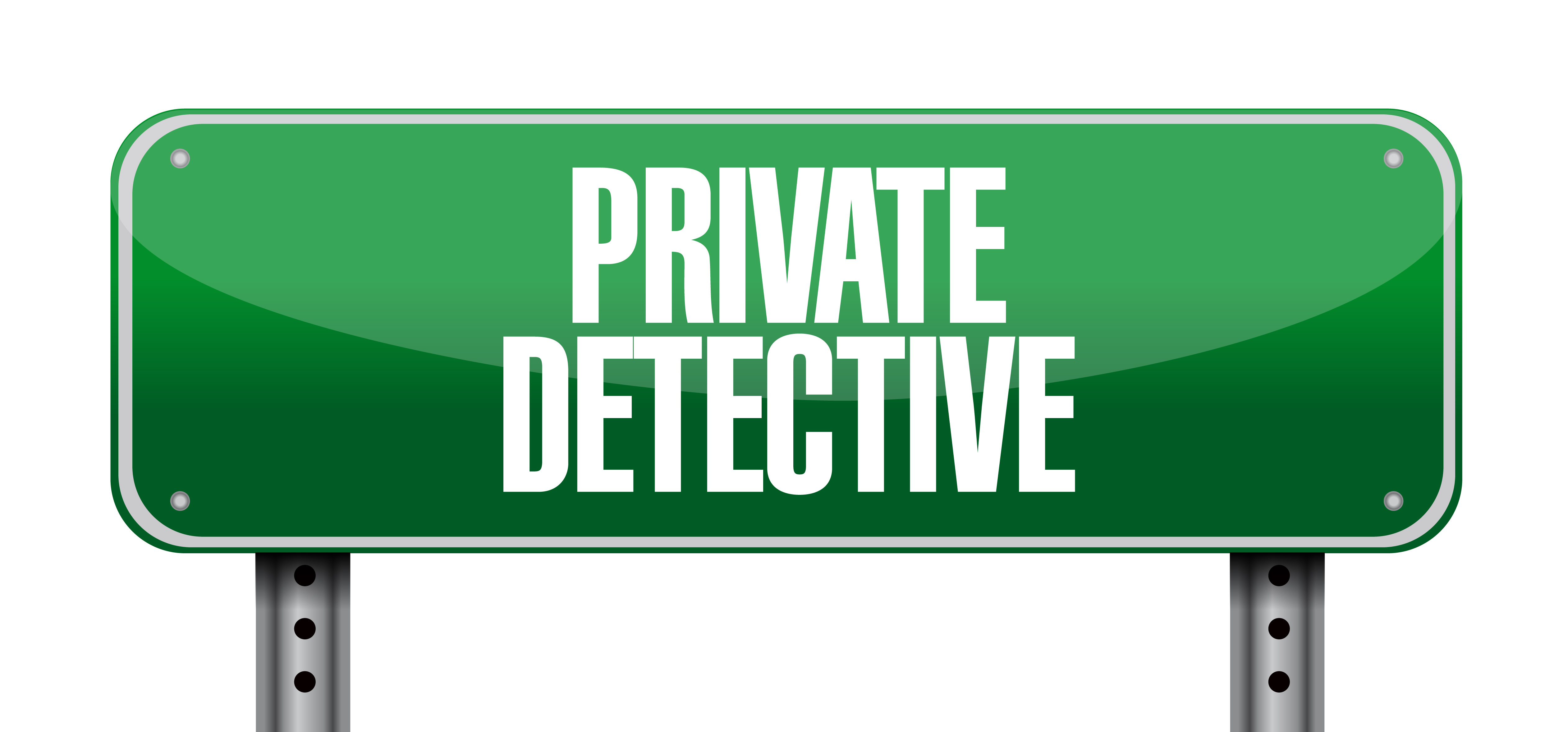 private detective road sign concept