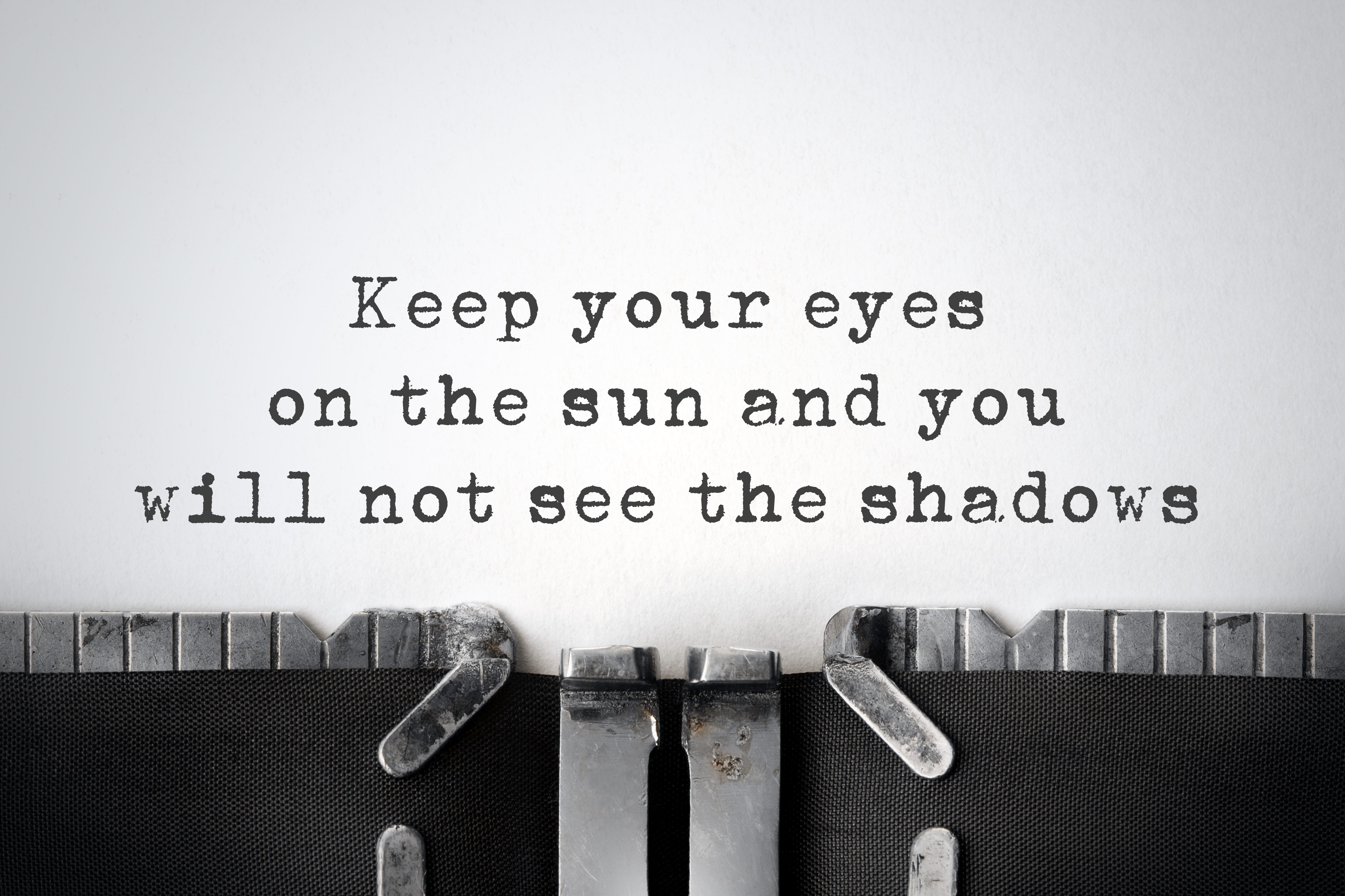 Hope. Inspirational quote typed on an old typewriter.