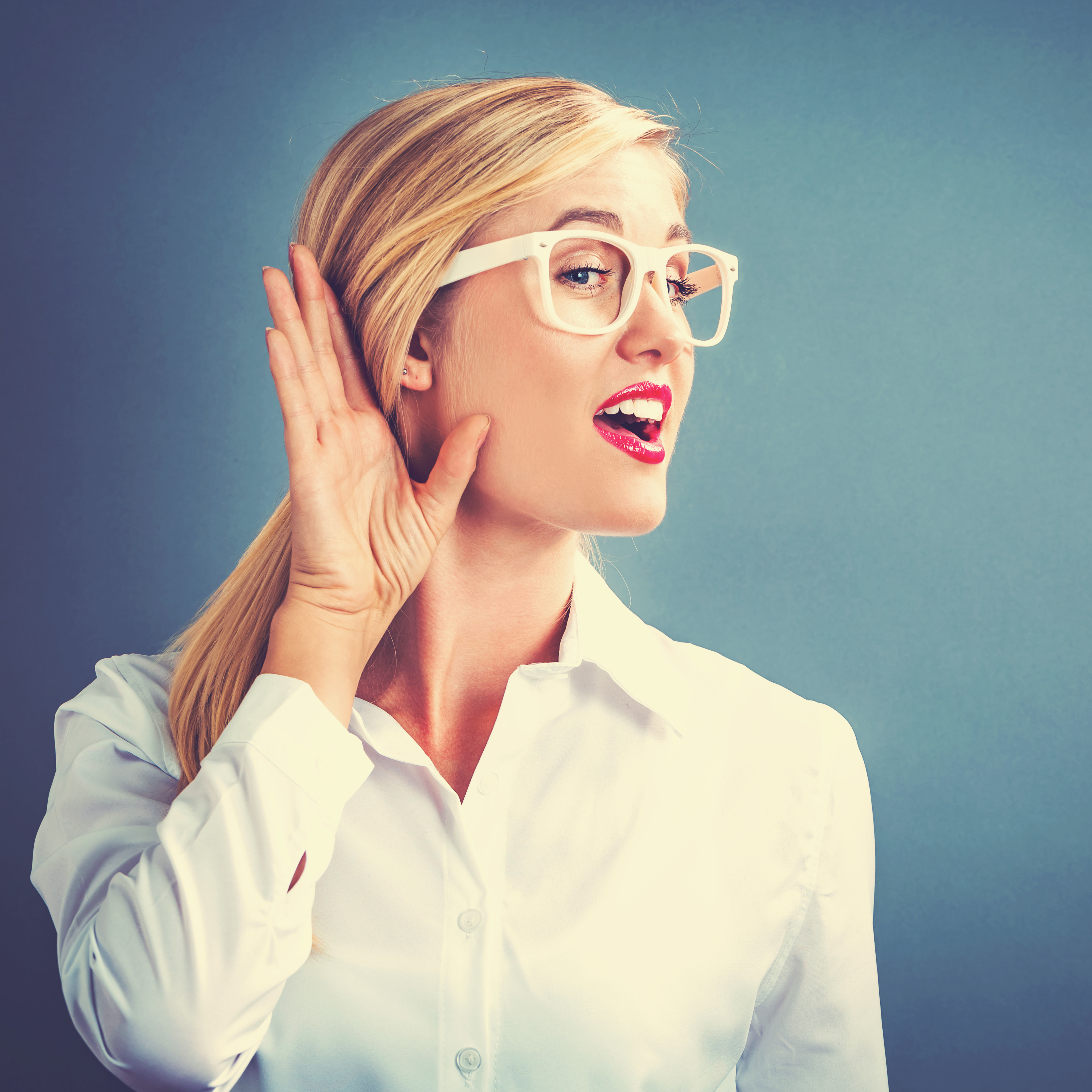 Young woman listening